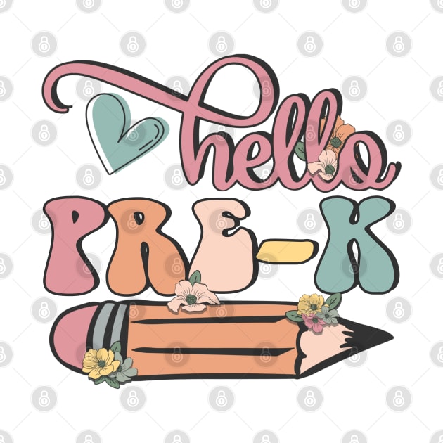 Hello Pre-K Pencil Back to School Teacher Student Gift by Gootic