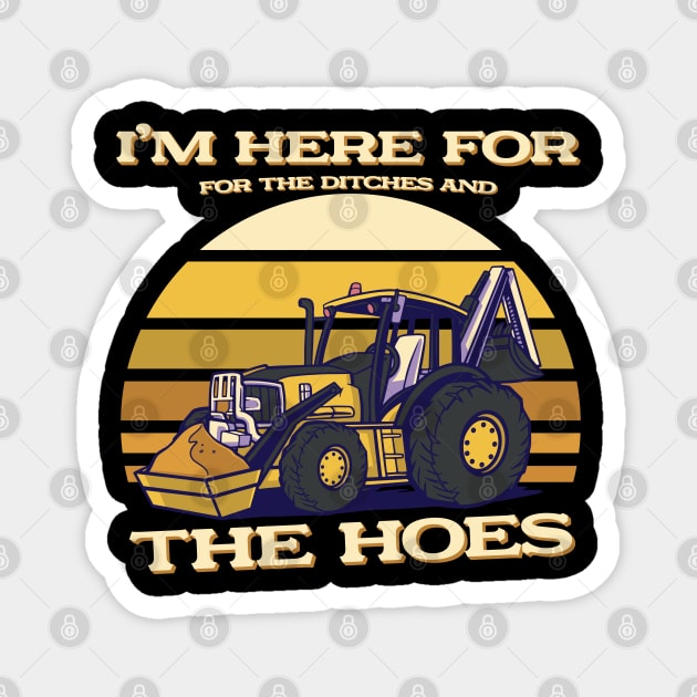 Funny Construction Worker Truck Hoe Driver Magnet by Emmi Fox Designs