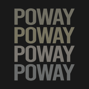 Gray Text Art Poway T-Shirt