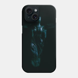 Glimpse of angel like creature. Beautiful girl. Dark, blue. Phone Case