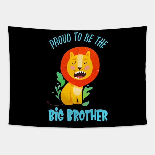 Proud To Be A Big Brother Sibling Tapestry by Foxxy Merch