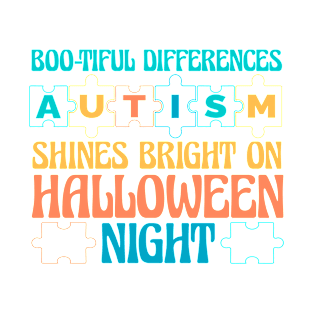 Boo-Tiful Differences Autism Halloween T-Shirt