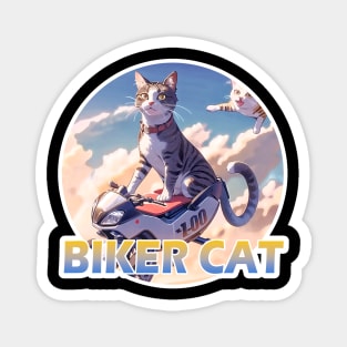 Biker Cat,Racer Cat Magnet