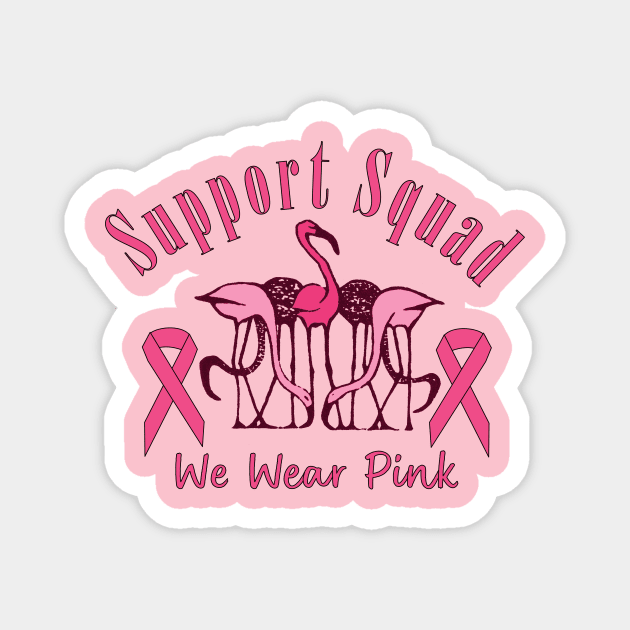 Lispe Flamingo Pink Breast Cancer Awareness Magnet by Lispe