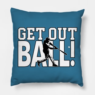 Get Out Ball Baseball Dinger Home Run Pillow