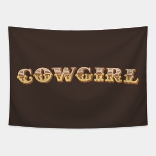 Cowgirl /// Retro Typography Design Tapestry