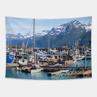 USA. Alaska. Seaport of Valdez city. Tapestry