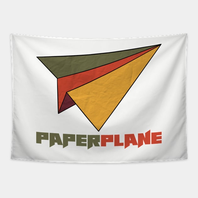 Fly Paper Plane Toy Tapestry by RiyanRizqi