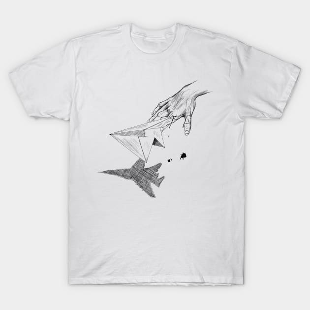 Paper Airplane White T-Shirt
