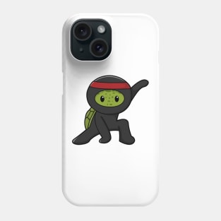 Turtle with Shell as Ninja Phone Case