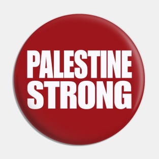 Palestine Strong - White - Double-sided Pin