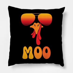 Thanksgiving Funny Turkey moo Pillow