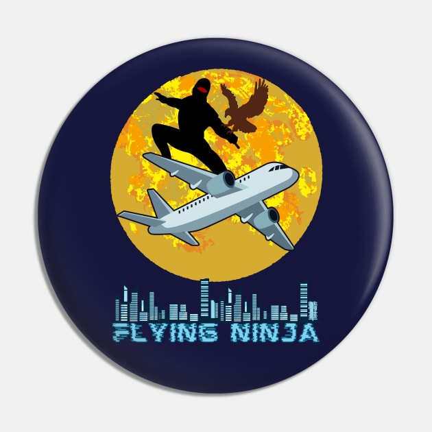 Flying Ninja - Funny Ninja Pin by SEIKA by FP