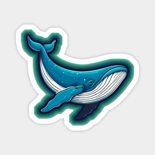 whale with flippers swimming Magnet