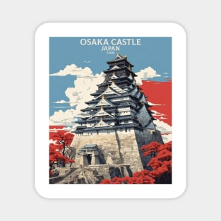 Osaka Castle Japan Vintage Poster Tourism Magnet