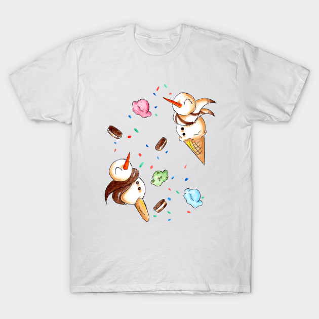 Snowy Sundae - Ice Cream Party - T-Shirt