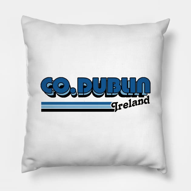 County Dublin / Retro Style Irish County Design Pillow by feck!