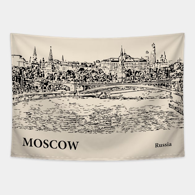 Moscow - Russia Tapestry by Lakeric