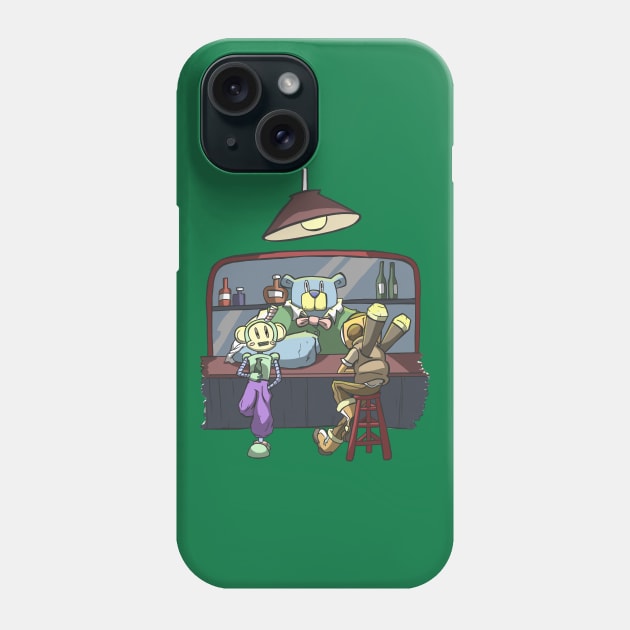 Monkey - Bot At The Bar Phone Case by JbombCreative