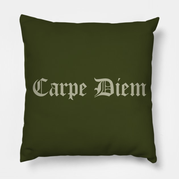 Carpe Diem Pillow by DesignFury