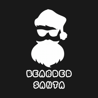 bearded santa white image tshirt T-Shirt