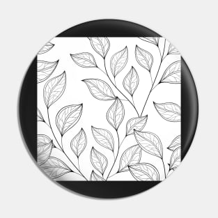 Non Colored Pattern with Floral Motifs Pin