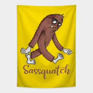 Sassquatch - Badass With An Attitude To Match Tapestry