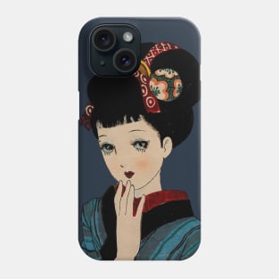 Kimono girl vintage japanese art style Phone Case