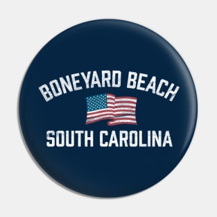 Boneyard Beach South Carolina Bulls Island SC USA Flag Vintage Pin