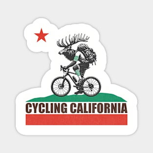 Cycling California Elk Magnet