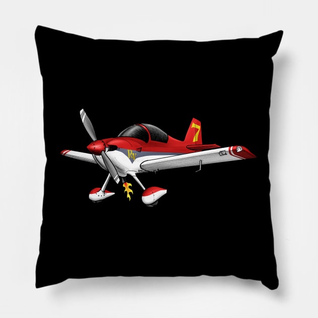 Rans RV7 Tailwheel Aircraft for Pilots Pillow by Funky Aviation