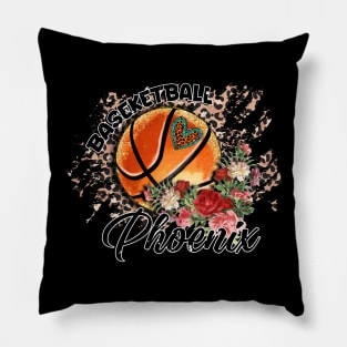 Aesthetic Pattern Phoenix Basketball Gifts Vintage Styles Pillow