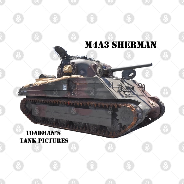 M4A3 Sherman Toadman logo black text by Toadman's Tank Pictures Shop