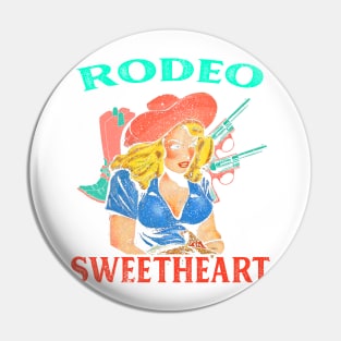 Sweetheart of the Rodeo Country Girl Western BOHO Vintage Retro Style Pin