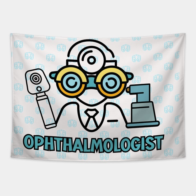 Ophthalmologist with instruement Tapestry by Brafdesign