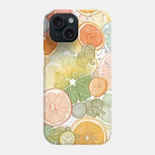 Colorful citrus slices pattern Phone Case