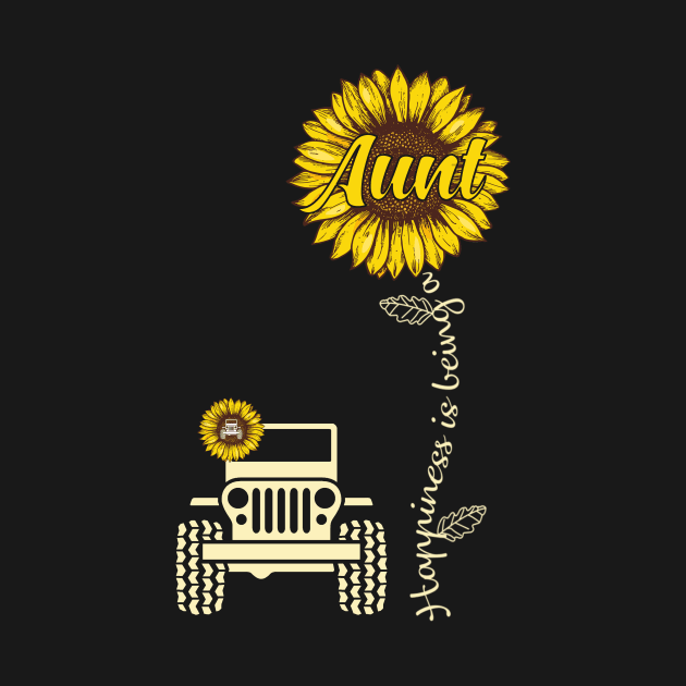 Jeep Sunflower Jeep Aunt Happiness is being a Aunt Jeep Women by Jane Sky