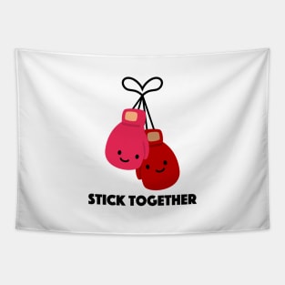 Gym Fitness Couple Lovers - Boxing Gloves - Stick Together ボクシング Sticker Tapestry