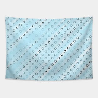 Sky blue watercolor circle pattern Tapestry