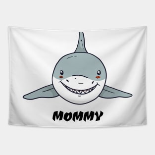 mommy shark lovers shirt Tapestry