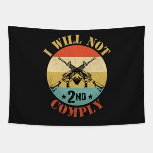 Vintage I Will Not Comply Tapestry