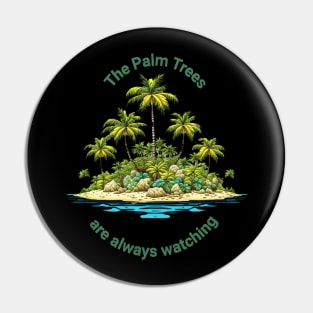 Palm Tree Island Pin