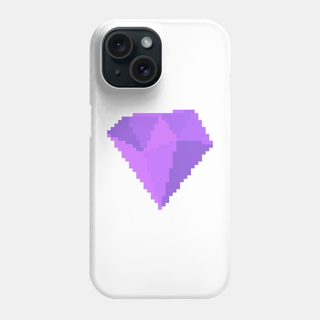 Amethyst Gem Pixel Art Phone Case by christinegames