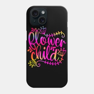 Boho Hippie Flower Child: Hot Pink Holographic Rainbow Quote Phone Case