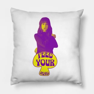 Feed Your Head (Purple and Yellow) Pillow