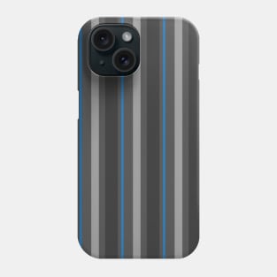 Black, Grey and Blue Stripe Pattern Phone Case