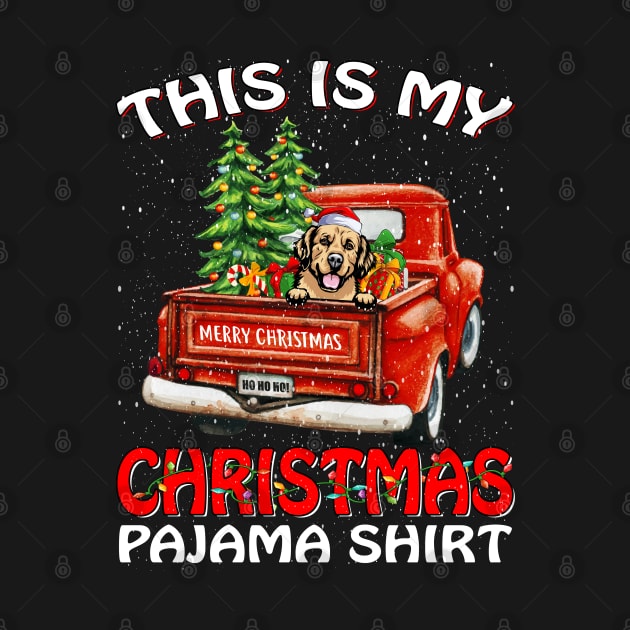 This Is My Christmas Pajama Shirt Golden Retriever Truck Tree by intelus