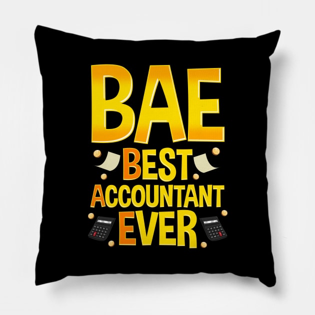 BAE: Best Accountant Ever Funny CPA Accounting Pillow by theperfectpresents