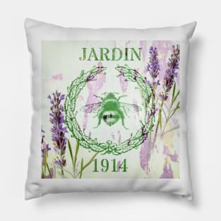 french country purple lavender vintage bee Pillow