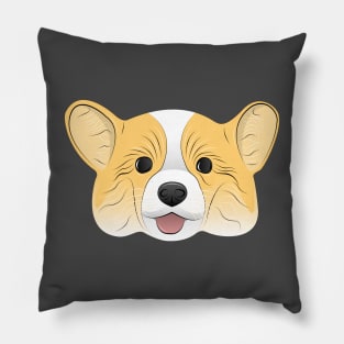 cute corgi puppy face Pillow